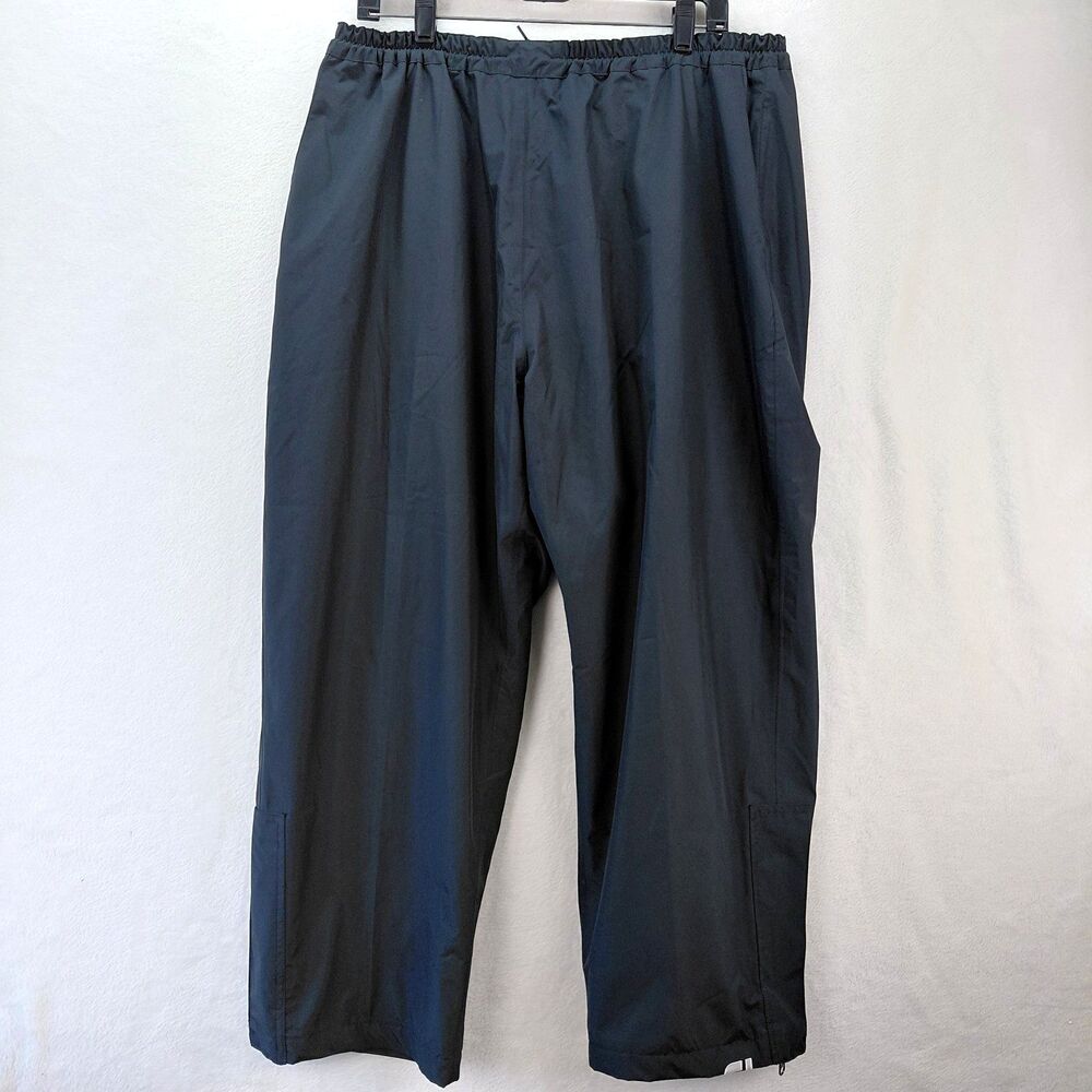FootJoy DryJoys Pants Mens Large Black Waterproof Golf Rain Windproof Overpants